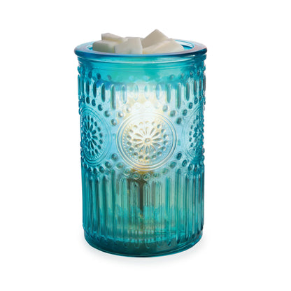 Candle Warmers ETC. Vintage Bulb Illumination Fragrance Warmer- Light-Up Warmer for Warming Scented Candle Wax Melts and Tarts to Freshen Room, Parisian Glass