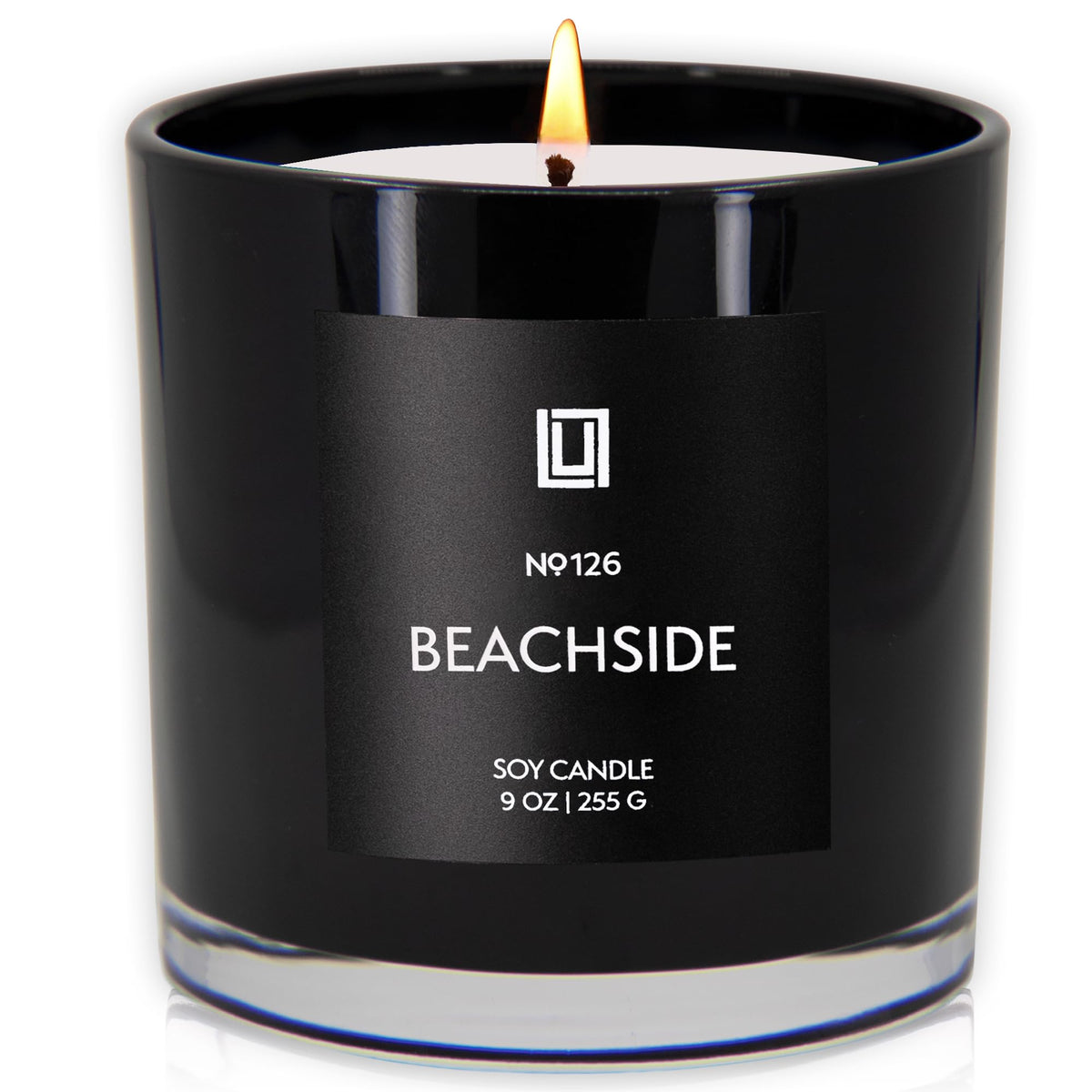 Lulu Candles | Beachside | Smells Fresh & Clean | Luxury Scented Soy Jar Candle | Hand Poured in The USA | Highly Scented Long Lasting (9 Oz.)