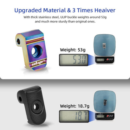 ulip Scooter 304 Stainless Steel Front Folding Lock Buckle Latch with 2 PCS Pins Replacement Parts for Xiaomi M365 Pro Pro2 1S MI3 Essential Lite Scooter(Multicolor)