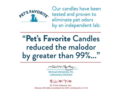 Pet's Favorite Scented Candles with a Cotton Wick, Clean Burning Pet Candles with a Natural Fiber Wick and 70 Hour Burn Time, Forest Pine Pack of 2