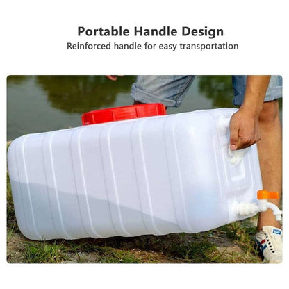SXKJDM Large Plastic Water Storage Tanks Emergency Water Storage 50L/80L/110L/200L Camping & Hiking Water Storage Water Container Multifunctional Water Tank(Size:80L/21gallon)