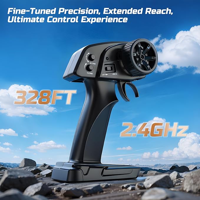 DEERC 9309E All Terrain Fast RC Cars for Adults 40KPH4WD Electric Off-Road Remote Control Monster Truck2.4Ghz High Speed CarWaterproof Monster Truck with 2 Batteries for Boys &amp Kids