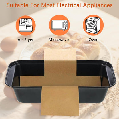 QTRQTR 100 Pcs Parchment Paper Loaf Pan Liners for Baking Bread 9x5 in Loaf Pan Parchment Liners Disposable Non-Stick Bread Pan Liners Loaf Liners for Baking Toast Bread