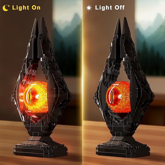 Movie-Inspired Building Toys Set Fantasy Eye Tower Building Set 925 Pieces Dark Collectible Building Kit for Adults &amp Teens Unique Birthday Gift for Men Home Office Desk Decor