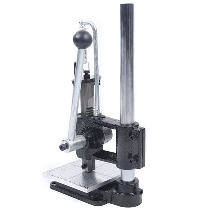 Leather Hole Puncher, DIY Leather Imprinting Machine with PP Plate and Aluminum Plate, Manual Press Puncher Embossing Stamping Tools Pressure Bronzing Kits for Punching, Pronging, Stamping Process