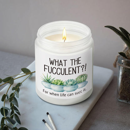 Succulent Candle, Plant Lover Gifts for Best Friends Her Him Girlfriend Sister Wife, Cheer up Lavender & Vanilla candles, Get Well Presents for Women, Her, Cheer up Ideas