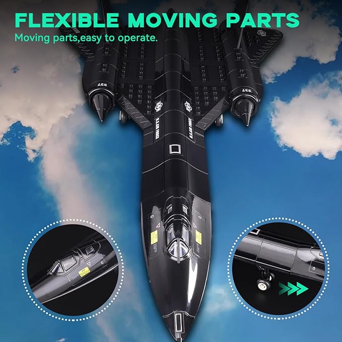 ArtorBricks SR-71 Reconnaissance Blackbird Airplane Military Building Set with Display Stand - 183Piece Model Kit for Adults Collectors &amp Hobbyists