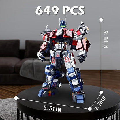 HIGH GODO Transforming Robot Building Set 4in1 Transforming Mech Truck Building Kit Cool Robots Toys Gifts for Teens Adults 14+ (649 Pieces)