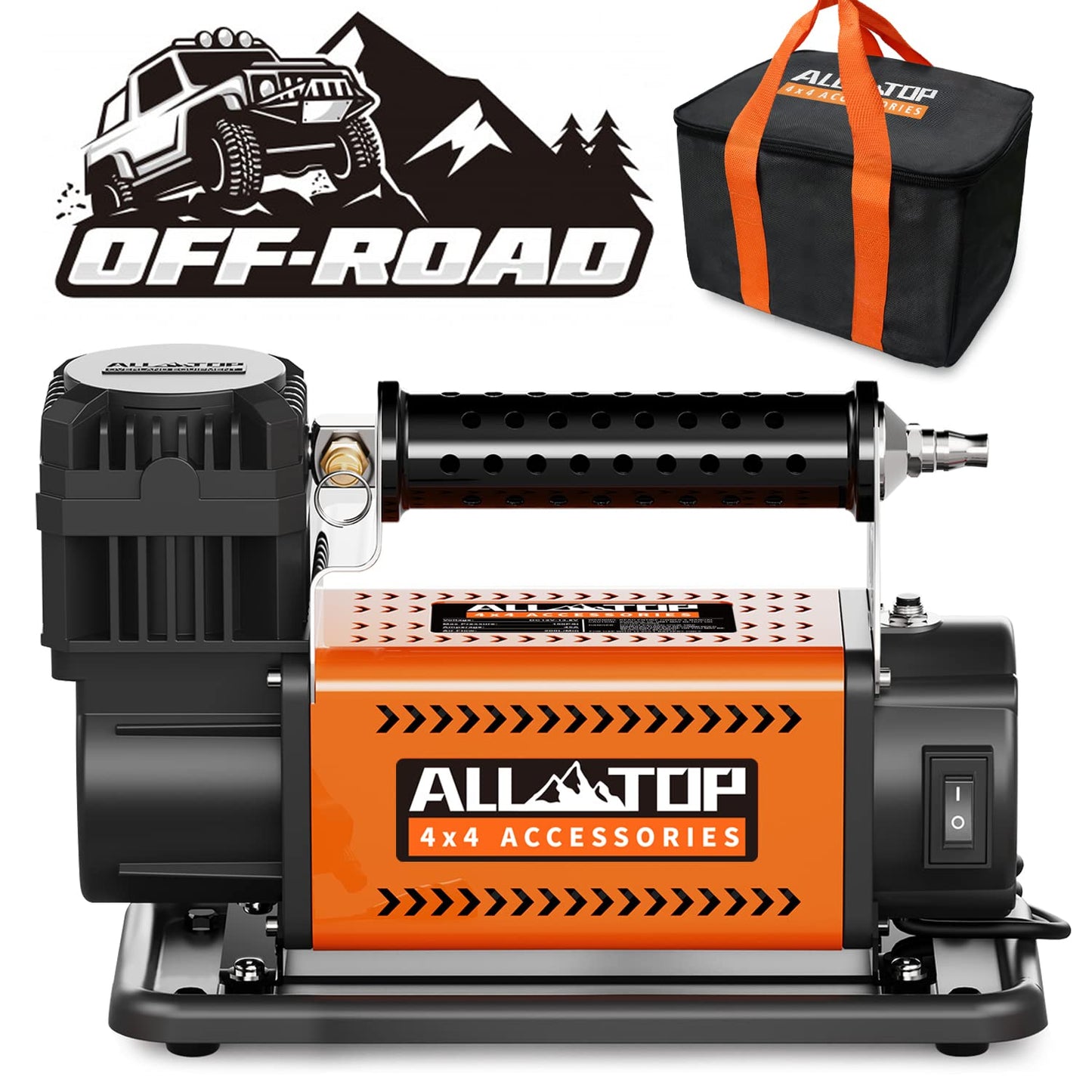 ALL-TOP Air Compressor Kit, 12V Portable Inflator 7.06CFM, Offroad Air Compressor for Truck ,Air Pump for Car Heavy Duty, Max 150PSI for SUV 4x4 Vehicle RV Tire