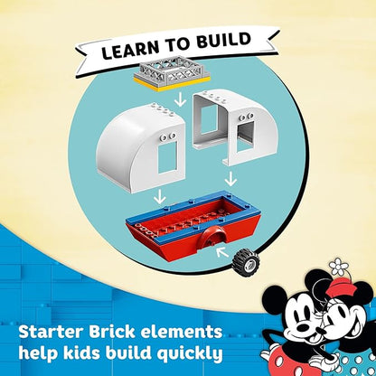 Lego Disney Mickey Mouse and Minnie Mouse's Camping Trip 10777 Building Toy with Camper Van Car &amp Pluto Figure for Kids 4 Plus Years Old