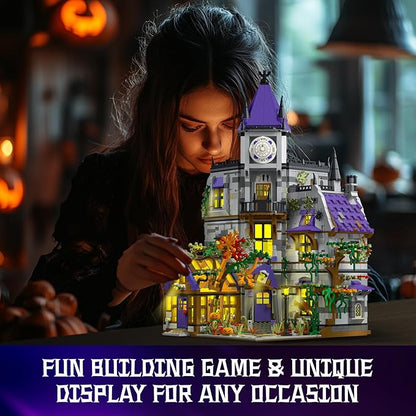 JMBricklayer Medieval Castle House Building Set for Adults Ideas House Model Toy Construction Set with LED Lights Medieval Mystery Mansion Collectible or Home Office Decor Gift for Adult 30121