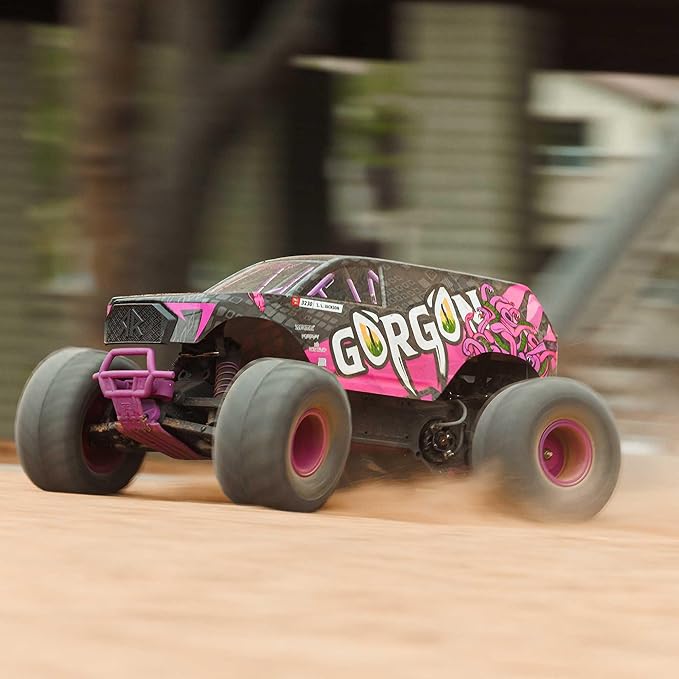 ARRMA RC Truck 1/10 Gorgon 2 Wheel Drive RTR Brushed Monster Truck Battery &amp Charger Included Purple ARA3230ST4