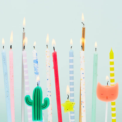 Meri Meri Glitter Birthday Candles (Pack of 24), 5.75" Tall, Unscented Meri Meri Candles