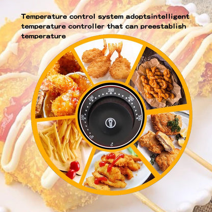Kolice Commercial 12L Hot Dog Fryer 2500W - Cheese Corn Dog Stick Deep Fryer 8 Hooks Stainless Steel Restaurant Equipment