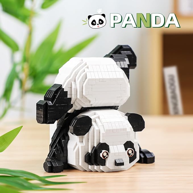 Cute Panda Mini Building Blocks Sets for Goodie Bags Not Compatible with Lego Animals 1325 PCS Micro Mini Building Toy Bricks for Adults Party Favors for Boys Girls 14+