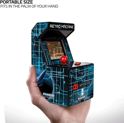 My Arcade Retro Machine Playable Mini Arcade: 200 Retro Style Games Built In, 5.75 Inch Tall, Powered by AA Batteries, 2.5 Inch Color Display, Speaker, Volume Control