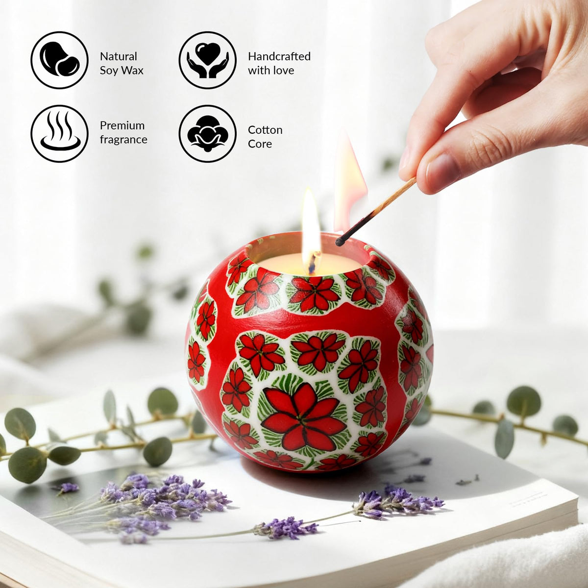 Candle Handmade Scented Candle Valentine Gift Holiday Birrthday Thanksgiving Gift Aromatherapy Candle Handmde Artworks Warm Atmosphere Home Decor
