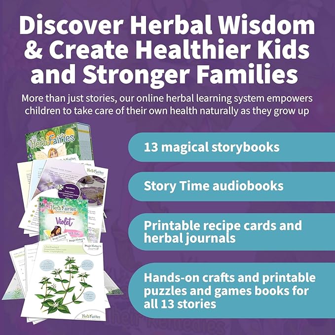 Herb Fairies: 13 Plant Story Books Set &amp Digital Learning System – Explore Plants Through Educational Stories – Includes Audiobooks Printables Crafts Puzzles &amp Games