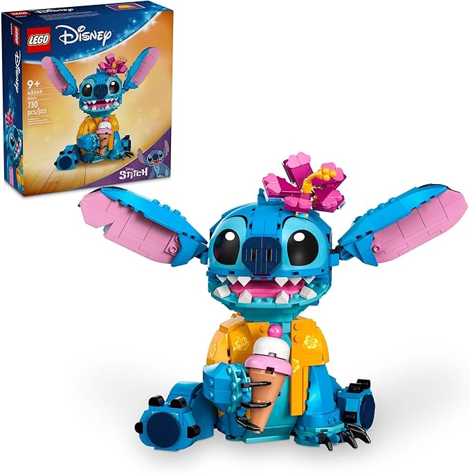 LEGO Disney Stitch Toy Building Kit Disney Toy for 9 Year Old Kids Buildable Figure with Ice Cream Cone Fun Gift for Girls Boys and Lovers of The Hit Movie Lilo and Stitch 43249