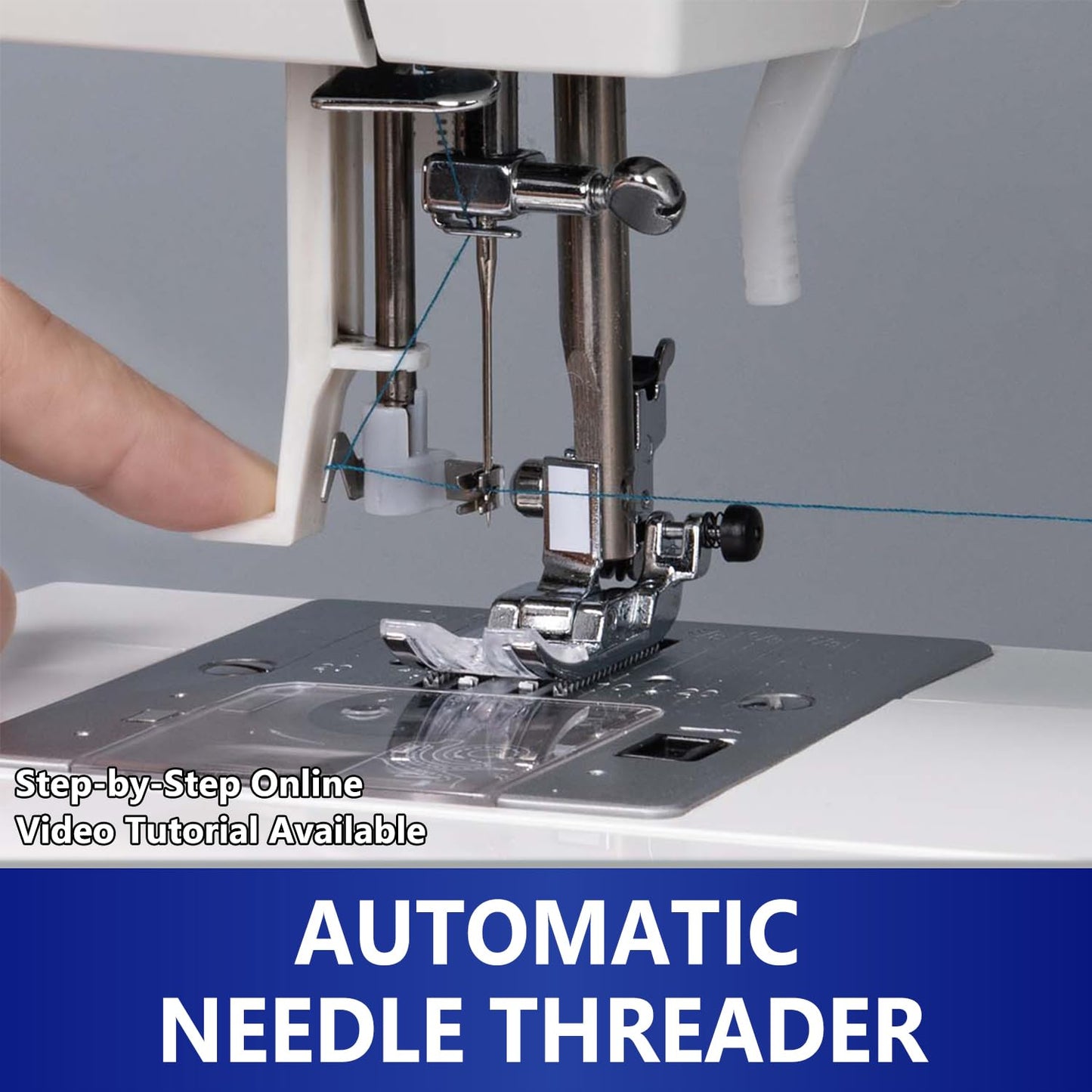 MILLEPUNTI MHP30 Electronic Sewing Machine, Big LCD Display, 40 Built-in Stitches, Accessory Kit, Automatic Needle Threader, Computerized Sewing Machine for Beginners, Seniors, Adults
