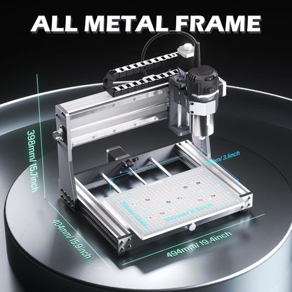 Genmitsu 3020-PRO Ultra CNC Router Machine, Upgraded 710W Spindle, All-Metal Engraver + 2PCS Upgrade CNC Router Vise Clamp for Large Woodworking & Metalworking Project