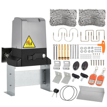 Automatic Sliding Gate Opener with 2 Remote Controls, 1760 LBS Electric Rolling Driveway Slide Gate Motor, Gate Operator Hardware Kit for Security, 40 ft/Min Move Speed, Fits Gates Up to 40 ft