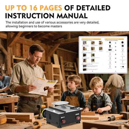 Mini Table Saw for Crafts[Dual 795 Motors & Switches] Max 200W/12,000RPM/26mm Adjustable Height Table Saw with Accessories.Gift for Men and Women's Creating Handmade Gifts,Exploring Hobbies