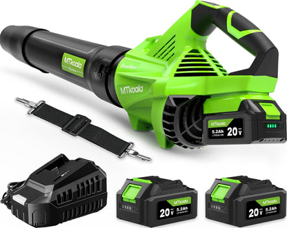 Leaf Blower Cordless, New Upgraded 1200W Brushless Motor Leaf Blower, 700CFM 200MPH with 3 Speed Modes, 160Mins Max Runtime, Handheld Electric Blower for Lawn Care, Yard, Dust & Snow (Green)