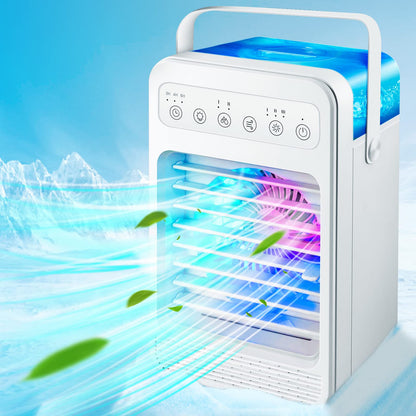 Portable Air Conditioners, Personal Air Cooler Humidifier with 4 Speeds, 7 Colors Light, 600ML Water Tank, Mini Personal Air Conditioner Fan, USB Quiet Air Cooler for Home, Office, Bedroom