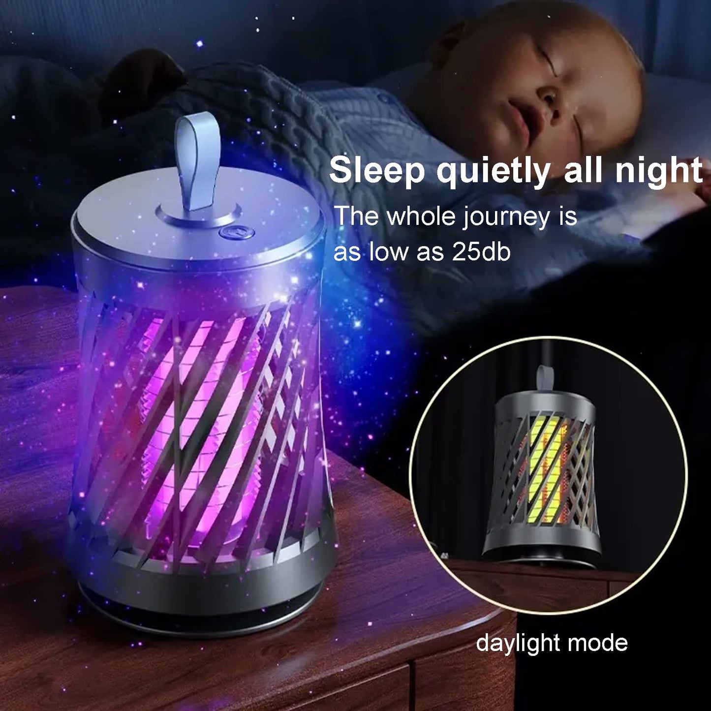 Bug Zapper Indoor, Electric Indoor Bug Zapper Outdoor, 2 in 1 Mosquito Zapper, Powerful Fly Zapper with Purple Lights for Home, Garden, Patio