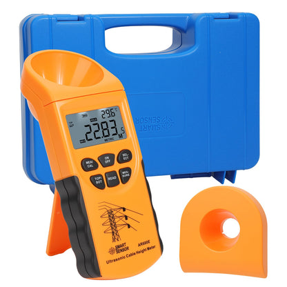 CHENNTAI Ultrasonic Cable Height Meter, 6-Cable Height Measuring Instrument 3-23m LCD Display, Portable Cable Tester Kit with Case