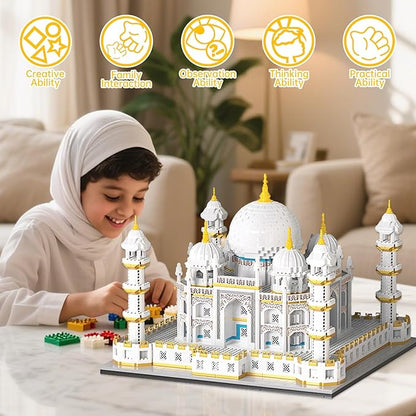 Architecture Taj Mahal Micro Mini Building Blocks SetLandmarks Collection Display Model Gift for Adults(4030 Pieces)