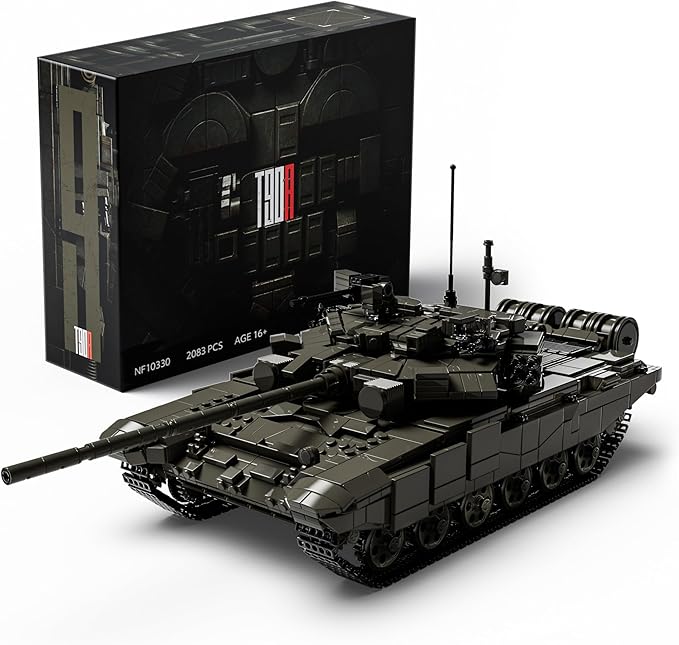 Nifeliz T-90A Military Tank Building Set for Adults Military Vehicle Model Set with Realistic Details Ideal for Army Collectors and Building Enthusiasts (2083 PCS NF10330)