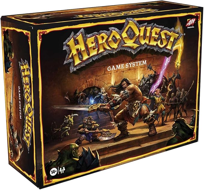Hasbro Gaming Avalon Hill HeroQuest Game System Tabletop Board GameImmersive Fantasy Dungeon Crawler Adventure Game for Ages 14 and Up2-5 Players