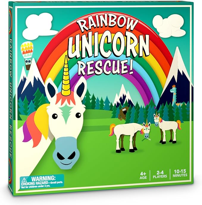 Rainbow Unicorn Rescue - Board Game for Kids Ages 4-8 Fun Family Board Games Games for 4+ Year Olds Kids Games for 4+ Year Old Birthday Gift Unicorn Toy for Girls and Boys Cooperative Board Games