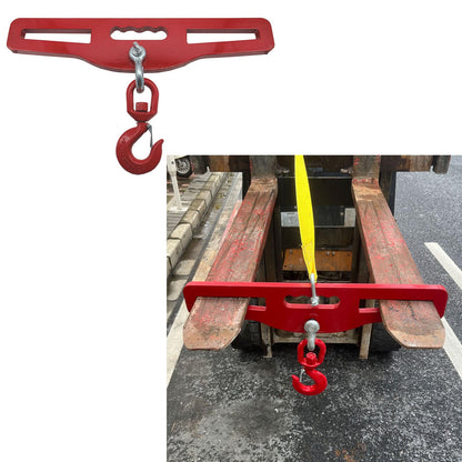 Forklift Lifting Hook,Forklift Lifting Hook Attachment，6600lbs Capacity Forklift Lifting Hoist（3 Ton）,Dual Fork Mount，with Swivel Hook