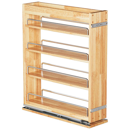 OCG 4-Tier Pull Out Kitchen Cabinet Spice Rack Holder Shelves (5" W x 22" D), spice organization for cabinet Storage Organization, pull out spice racks for inside cabinets