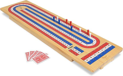 Vivere Giant Cribbage Game – Includes Large Pegs Bicycle Cards and Oversized Board for Family Fun
