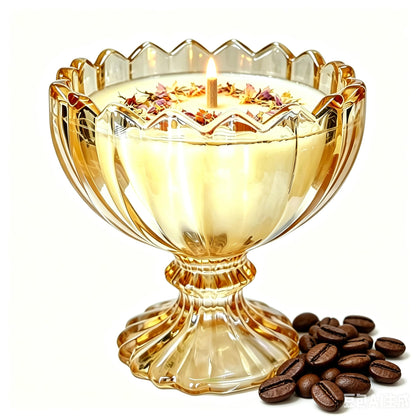 Joo Sko Jar Candy Bowl Shape Soy Wax Candle, Coffee Scented Aromatherapy Candles for Home Scented or As a Birthday/Holiday Candle Gift for Your Loved(7.05OZ/48Hours Burning)