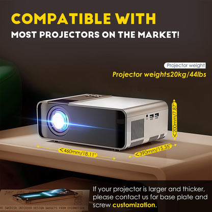 CGOLDENWALL 39" Ultra-Thin Hidden Projector Lift Motorized Projector Mount Adjustable, 44lbs Max Load, Remote Control, 18.9 * 18.9" Baseplate Customizable (Running Distance: 100cm/ 39.37")