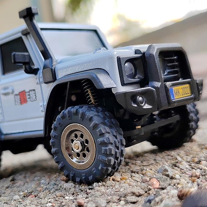 LDARC 1:43 Scale Mini RC Crawler RTR RC Rock Truck 4x4 2.4GHZ Hobby Grade Remote Control Car Model Vehicle RC Buggy Comes with a DIY Replaceable Body Shell(Lemon Yellow)