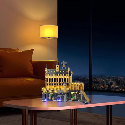 Kyglaring LED Lighting Kit Compatible with Lego Hogwarts Castle The Great Hall 76435 Building Blocks Set Upgraded Remote Control Multi-Light Effects &amp Sequences (Lights Only)