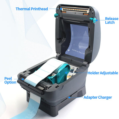 New Zebra ZP450 Direct Thermal Label ZP 450 Barcode Printer | USB, Serial, and Parallel Connectivity 203 DPI Resolution - 1 Year Warranty