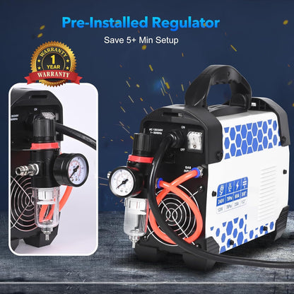 Reboot 60A Plasma Cutter Dual Voltage 120V/240V with Reboot 2PCS PT-31 Roller Guide Wheel Spacer Circle Compass Stand Off