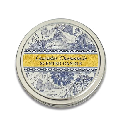Greenwich Bay Hand-Poured Scented Candle in Decorative Tin – 4 oz/114 g Travel Candle with Lead-Free Wick, Vegetable Wax, Long-Burning Aromatherapy Gift, Single Wick – Made in USA (Lavender)