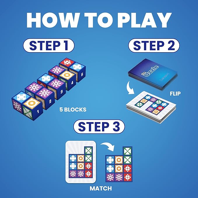 The Uzzle 3.0 Board Game Family Board Games for Children &amp Adults Block Puzzle Games for Ages 4+