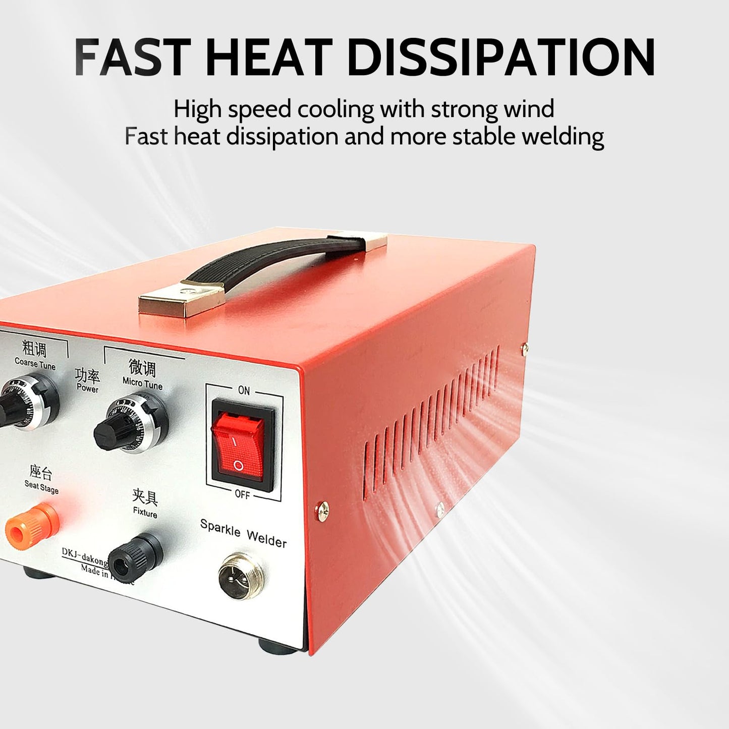30A Jewelry Spot Welder Machine, Handheld Jewelry Spot Welder for Gold, Silver, Platinum, K Gold, Professional Pulse Arc Spot Welder, Spot Welding Equipment for Jewelry DIY Repair (Red)