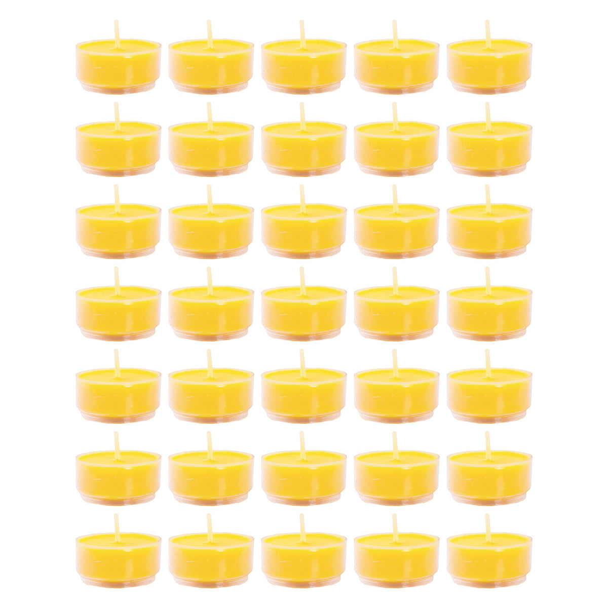 Mudra Crafts Tibetan Tealight Vanaspati Ghee Butter Lamp Candle Set for Meditation, Ceremonies, Rituals, Altars, Diwali (Clear Container)