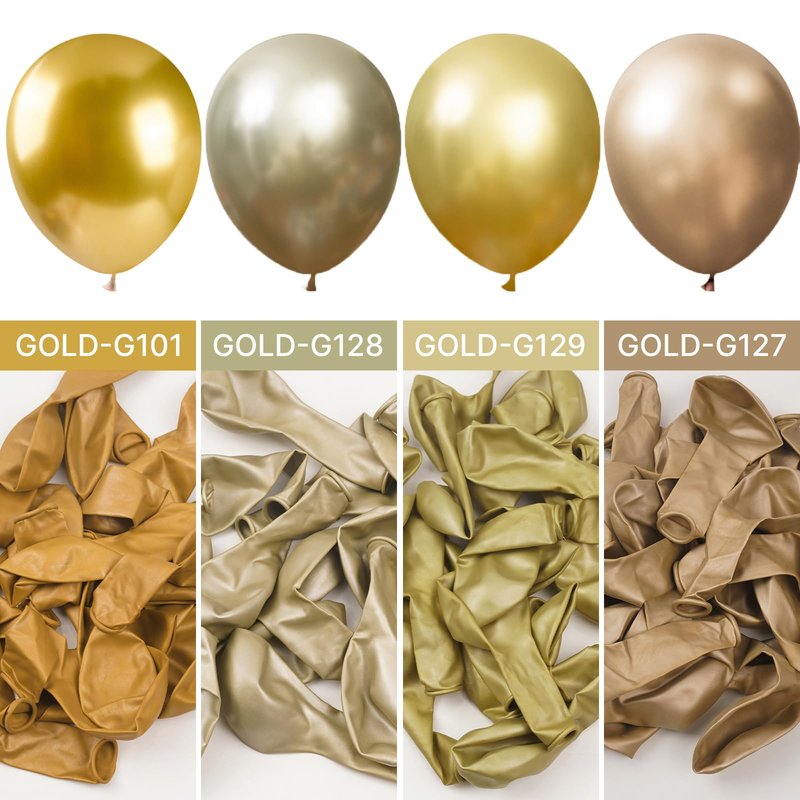 PartyWoo Metallic Gold Balloons 100pcs 5 Inch Small Mini Chrome Gold Latex Balloons for Graduation Baby Shower Gender Reveal Wedding Bachelorette New Year Birthday Party Decorations Gold-G101