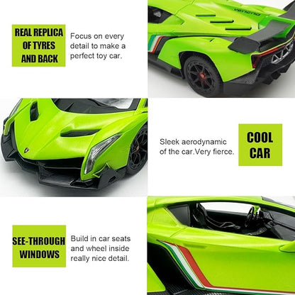 QUN XING Remote Control RC CAR Racing Cars Lambo Officially Licensed 1:24 Toy RC Cars Model Vehicle for Boys 5678 Years Old Green